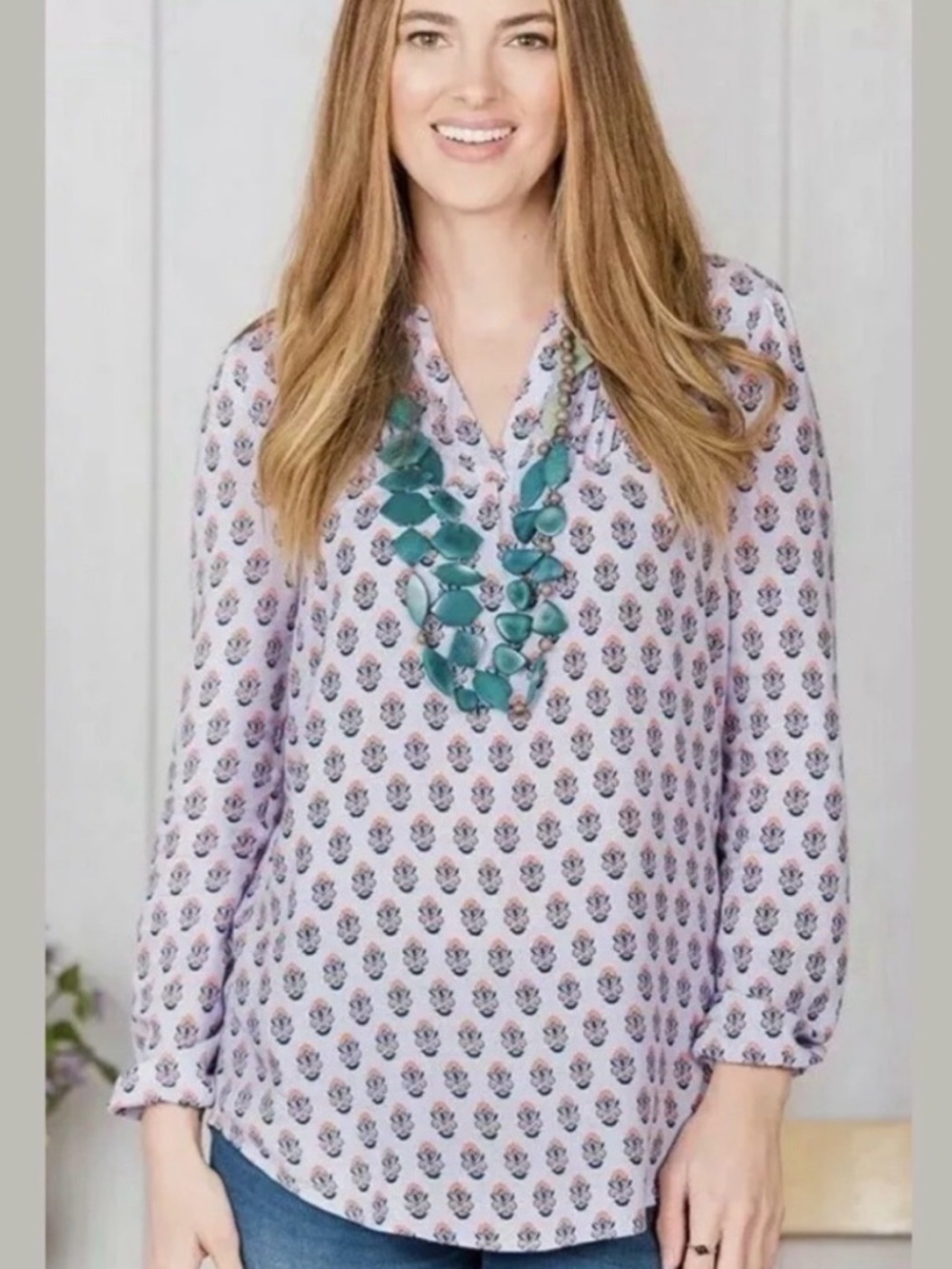Matilda Jane Medium Adventure Begins Delicate Topiary Purple Top